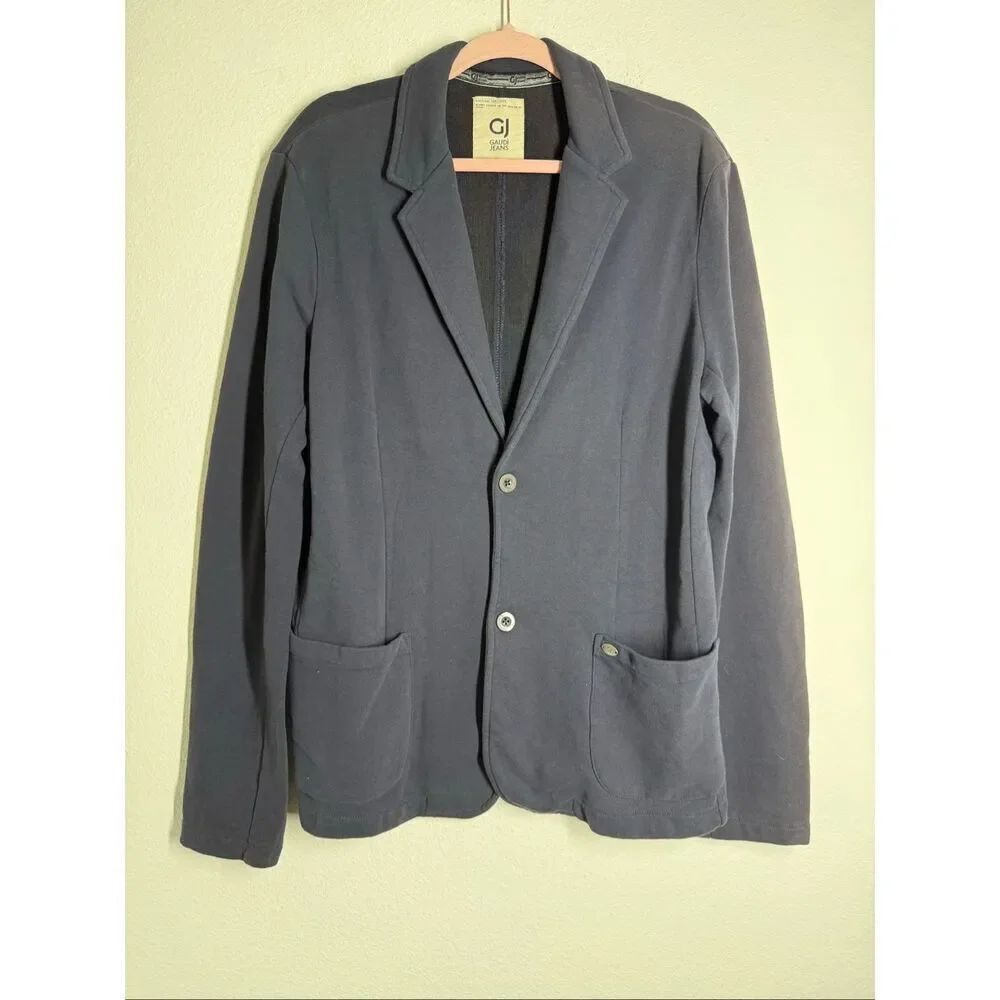 Gaudi Jeans Men’s Cotton Graphite Blue Sport Golf Blazer Sz М See Description